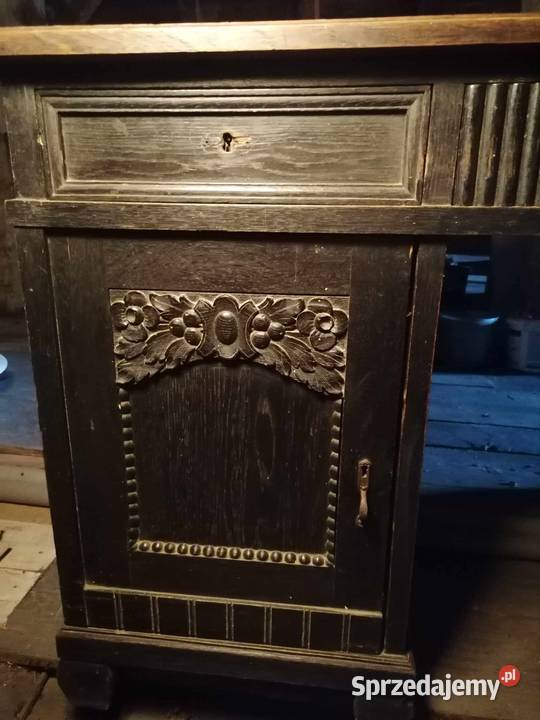 Biurko Duze Drewniane Zabytkowe warmińsko-mazurskie Lubawa