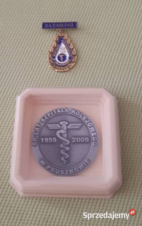 Medal odznaka 50 lat Szpitala Kolejowego w Pruszków