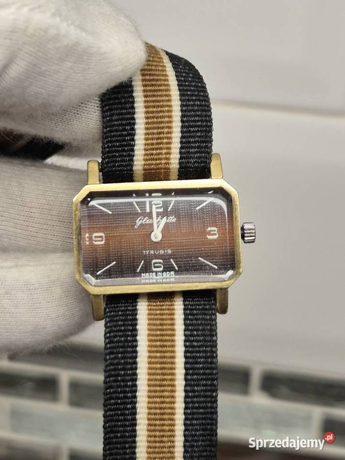Damski zegarek pozłacany Glashutte Chorzów