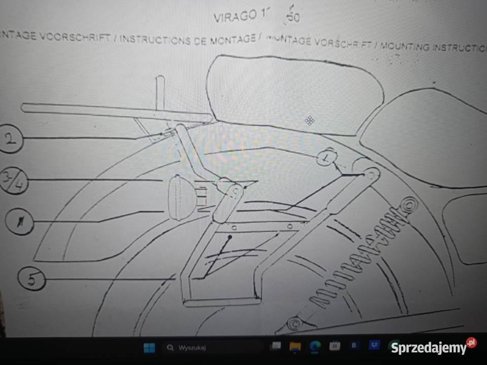 Stelaż pod sakwy Yamaha virago xv 125 nowy