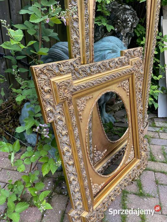 Ogromna drewniana rama do obrazu lustra stare Bystrzyca Kłodzka