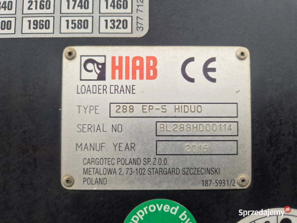 Skrzynia z tylnym dzwigiem Mercedes ANTOS 2540