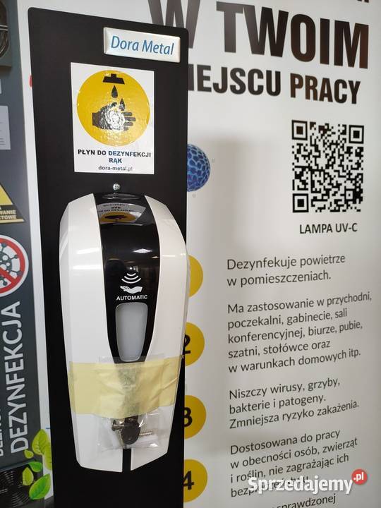 STOJAK Z BEZDOTYKOWYM DOZOWNIKIEM PŁYNU Wyposażenie firm Wrocław wyposażenie