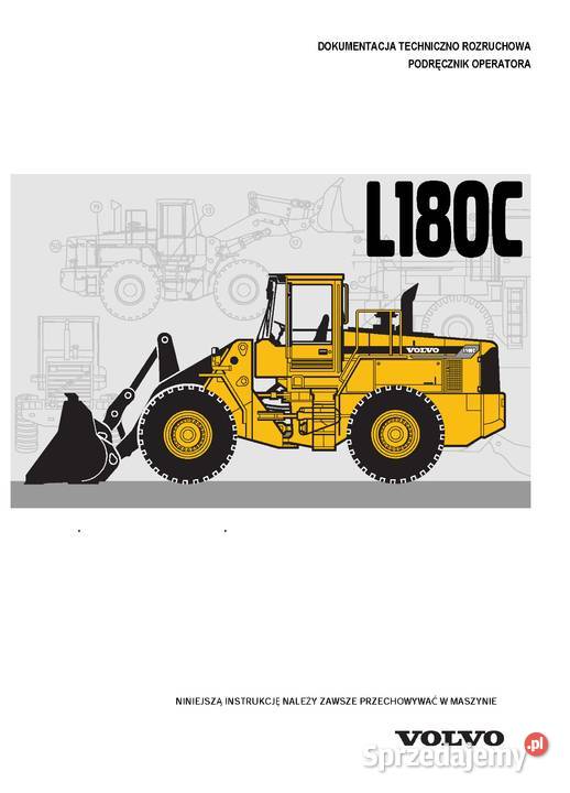 Volvo L180C DTR instrukcja operatora obsługi Szamotuły