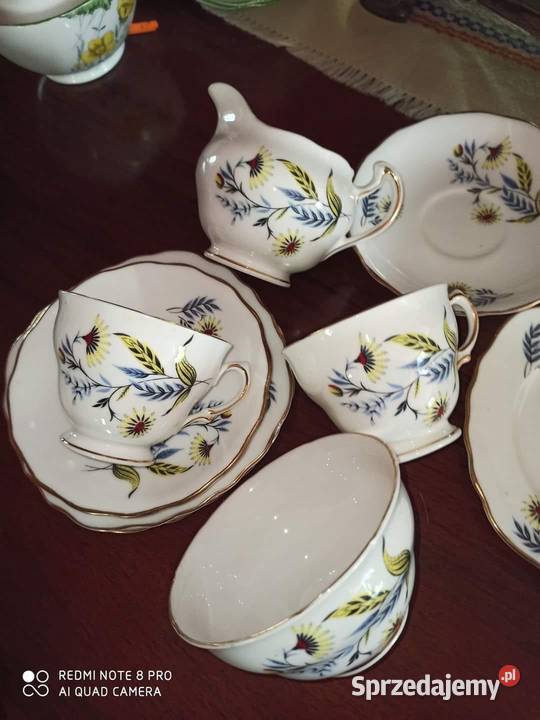 Filiżanka z talerzykiem deserowym Bone Chiny Gdańsk