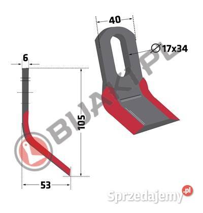 Nóż Y ZZZ31 do kosiarek bijakowych Ferri Gimac Do kosiarek Chmielniki