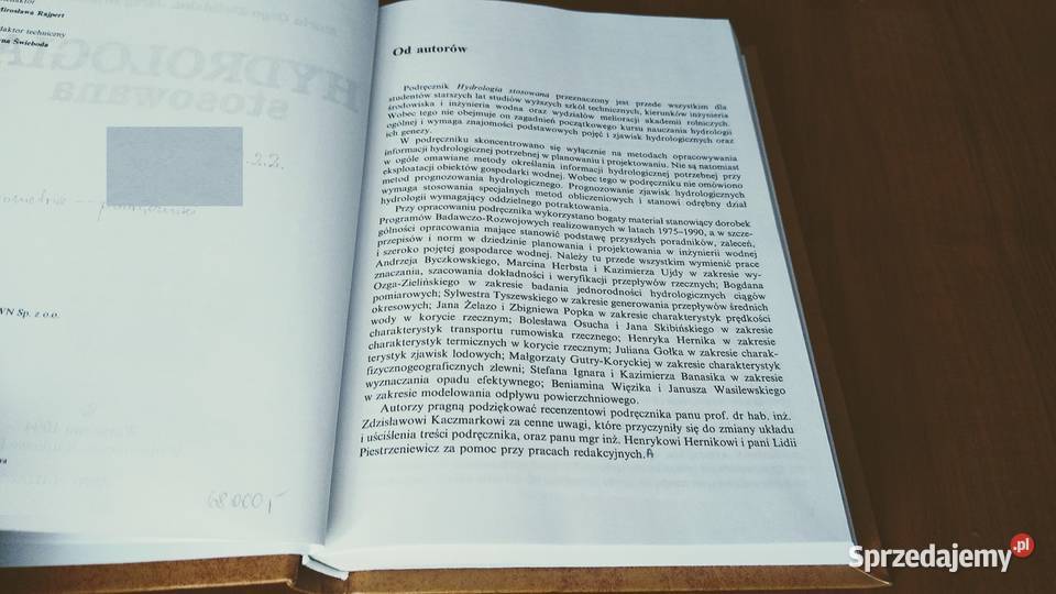 Hydrologia stosowana Maria OzgaZielińska Jerzy Gdańsk