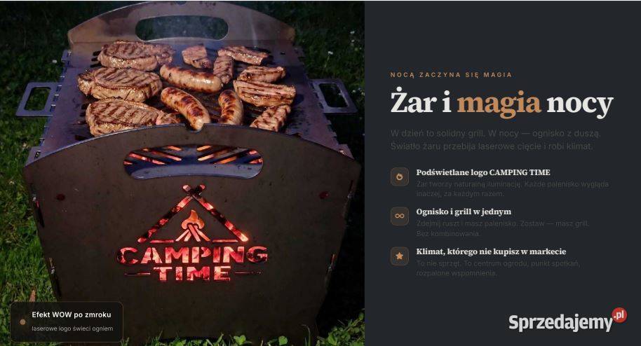 Grill składany mangał palenisko szaszłyki gruba Czechowice-Dziedzice