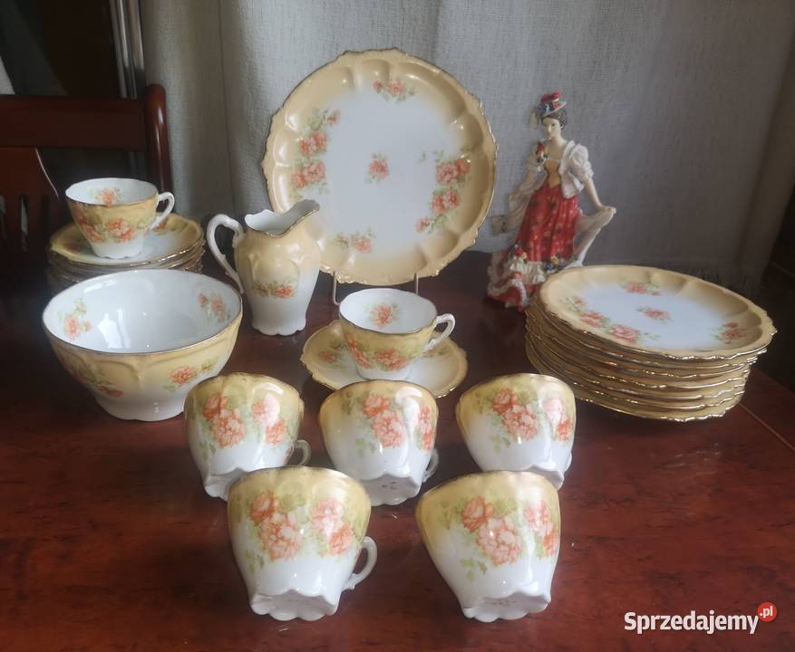 Secesyjny serwis na 6 osób sygnatura numeryczna sprzedam