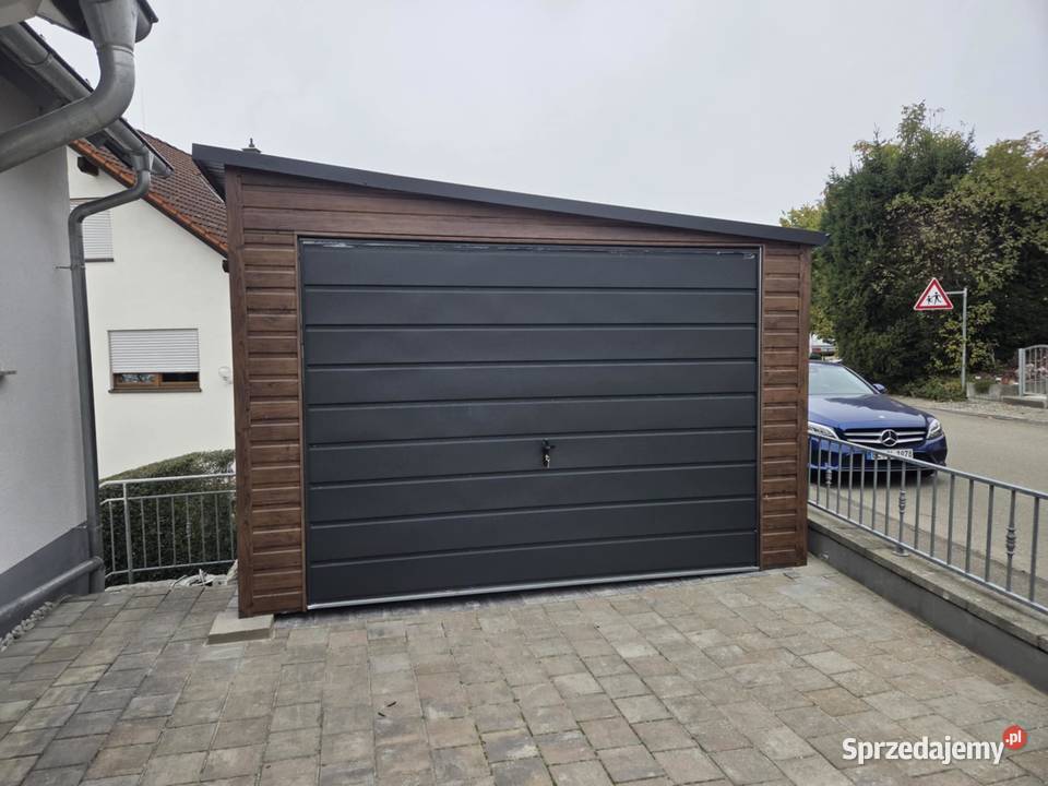 Garaż blaszany 35x5m Drewnopodobny Orzech Grafit opolskie Głuchołazy