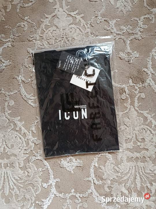 Tshirt bawełniany ICON Dsquared2 czarny L Białystok
