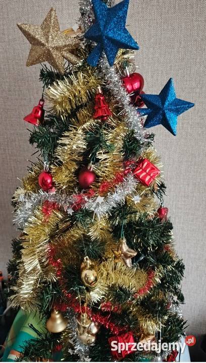 Sztuczna choinka z lampkami i bombkami łódzkie Łódź