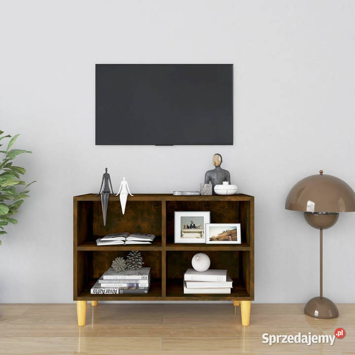 Szafka pod TV drewniane nóżki przydymiony dąb mazowieckie Warszawa sprzedam