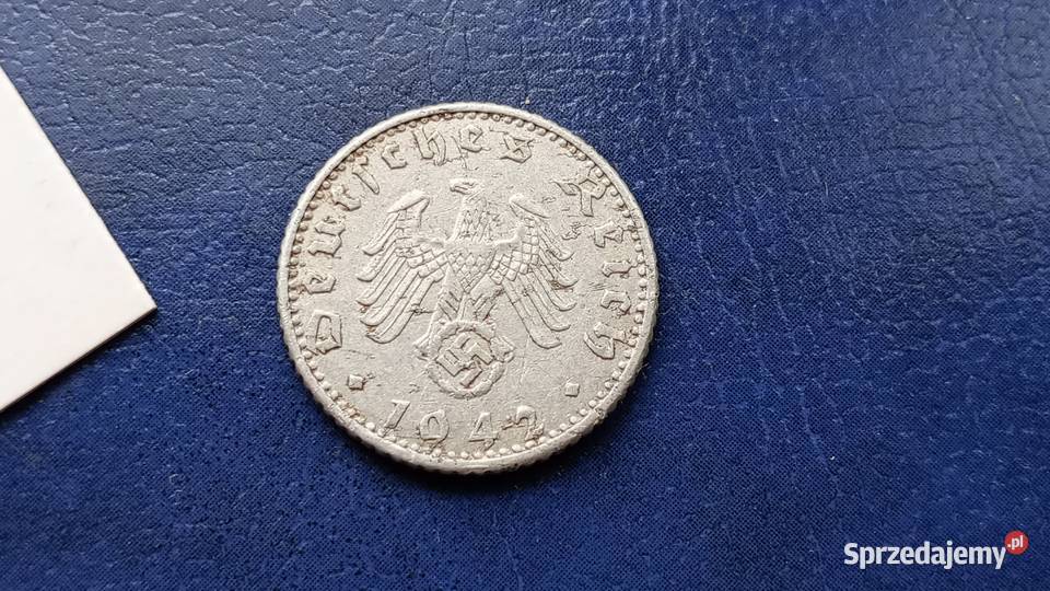 Stare monety 50 pfennig 1942 A Niemcy podkarpackie Lesko