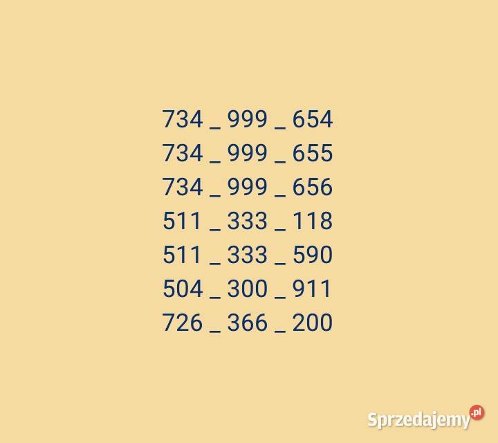 Złoty prosty ciekawy fajny numer telefonu nowy Olsztyn