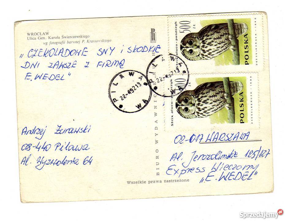 WROCŁAW ULICA GEN K ŚWIERCZEWSKIEGO POCZTÓWKA