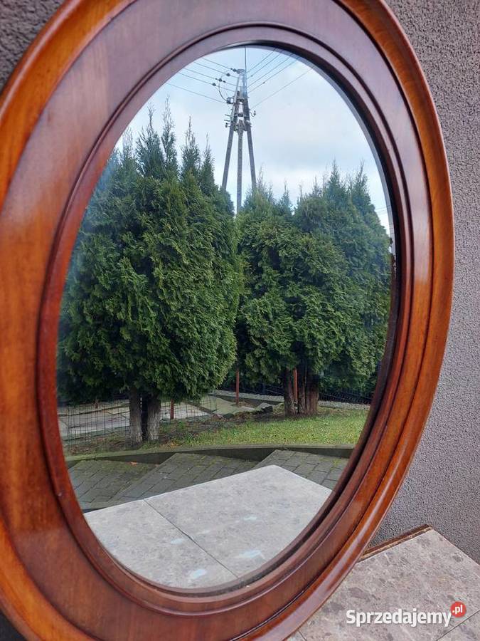 Stare lustro owal biedermeier antyk F010 Tczew