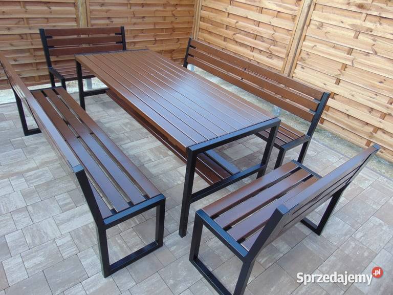 Zestaw ogrodowy komplet meble ogrodowe stalowe