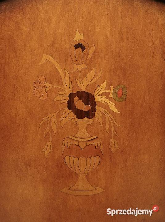 Stylowa intarsjowana szafa z kwiatowym motywem wielkopolskie Jerka