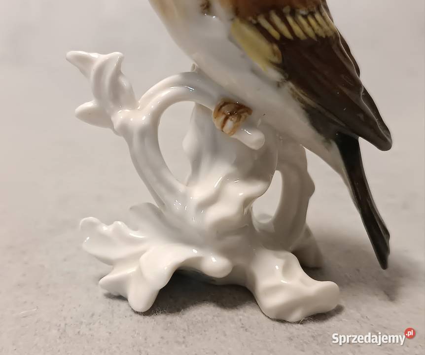 KARL ENS Porcelanowy Ptak Szczygieł VOLKSTEDT Jawor