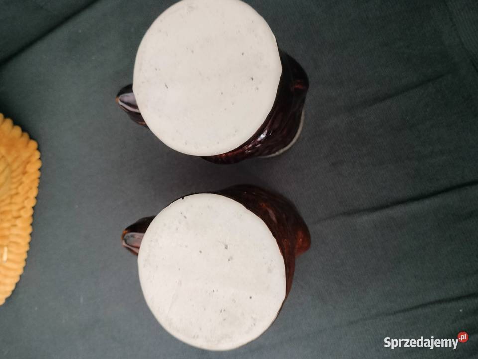 Kufle do piwa ceramika fajka PRL zestaw Choszczno