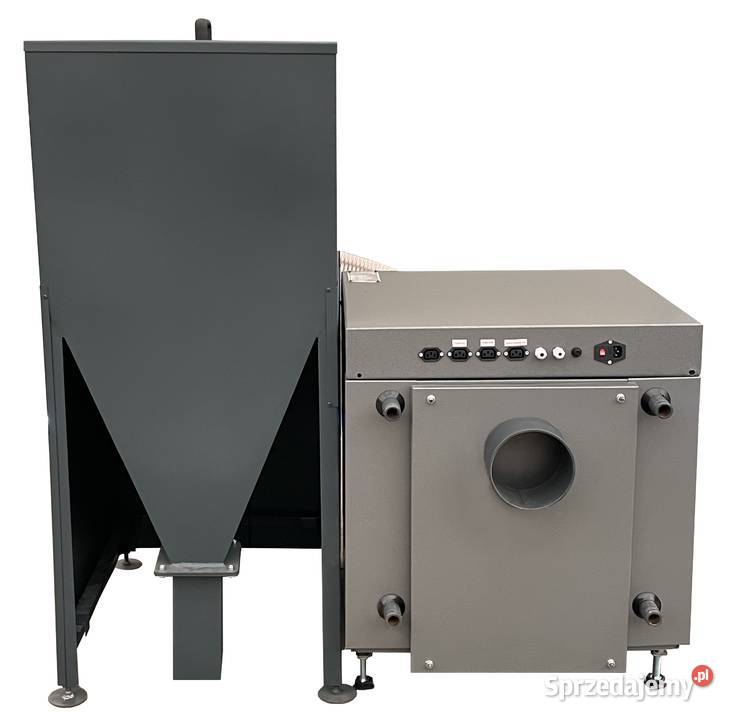 Kocioł na pellet EkoPell 15 kW zbiornik obok Wolsztyn