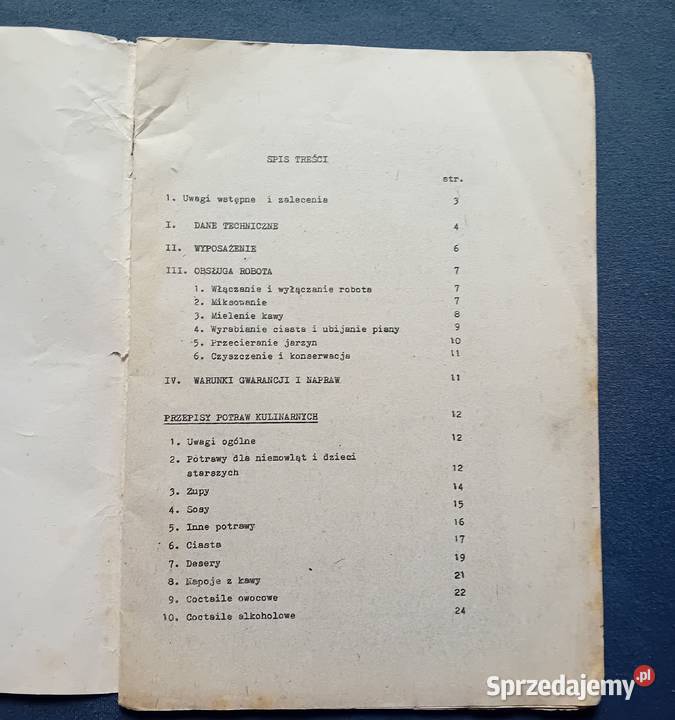 Instrukcja obsługi mały robot kuchenny Koźminek