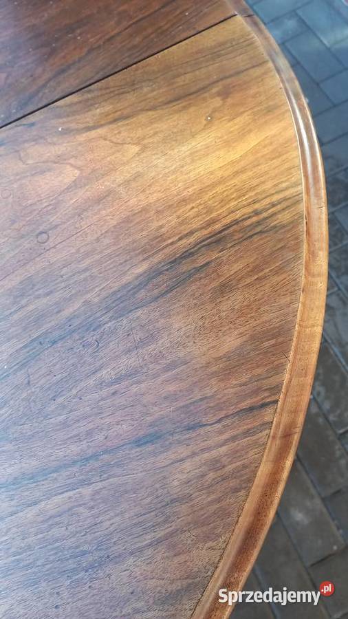 Stół stylowy owalny rozkładany na rzeźbionej Antyki Gawroniec