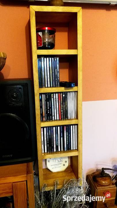 Regał na płyty kompaktowe CDDVD półka sosna 85cm świętokrzyskie Radków sprzedam