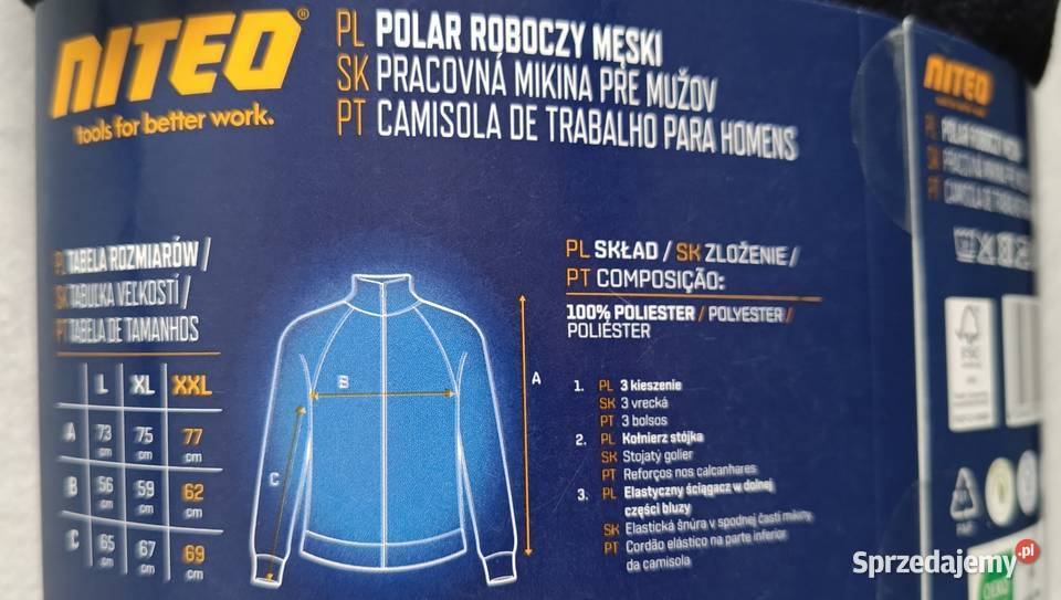 NITEO bluzapolar roboczy męski rozmiar XXL kolor sprzedam