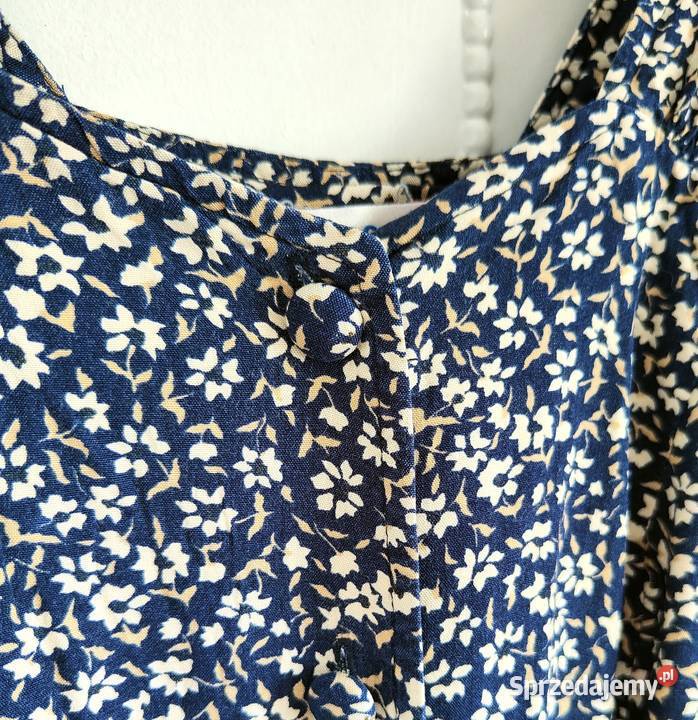 Kombinezon vintage L 40 łączka kwiaty granatowy Pozostałe zachodniopomorskie