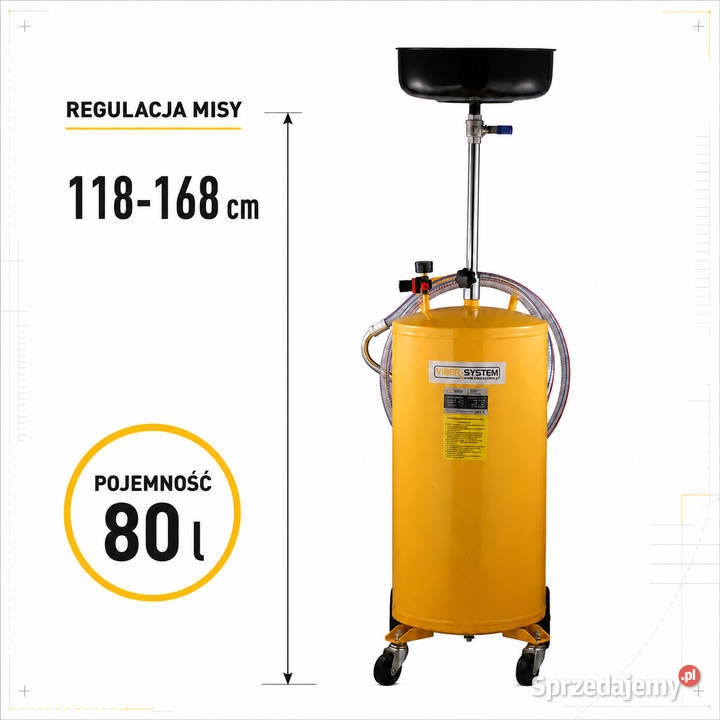 ZLEWARKA DO OLEJU ZO80 80 L PNEUMATYCZNA