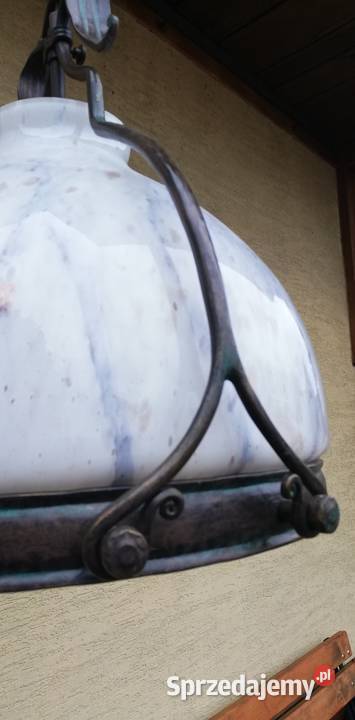 Lampa wisząca duża szklana metaloplastyka metal Oświetlenie Garwolin