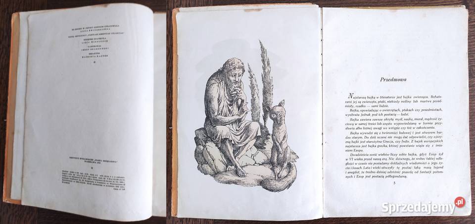 Unikat Bajki z tematów Ezopa 1953 Świderkówna Warszawa