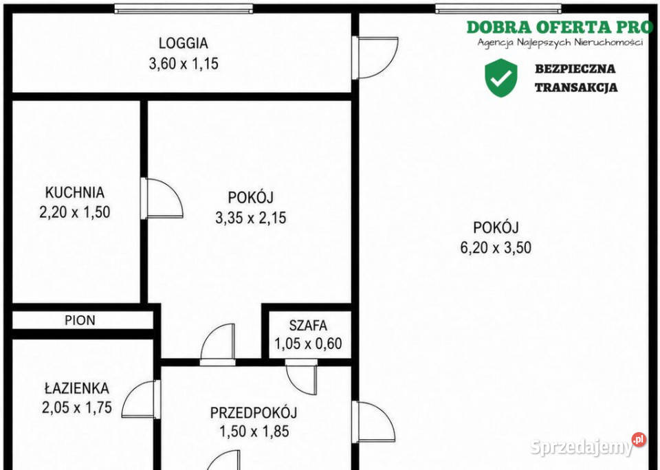 Mieszkanie z loggią i potencjałem 41m2 Sprzedaż Gdańsk