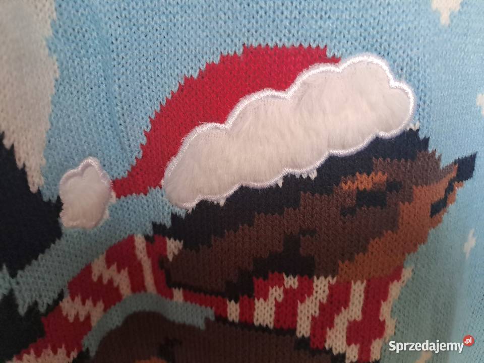 Cropp Świąteczny sweter z jamnikiem sweter Warszawa