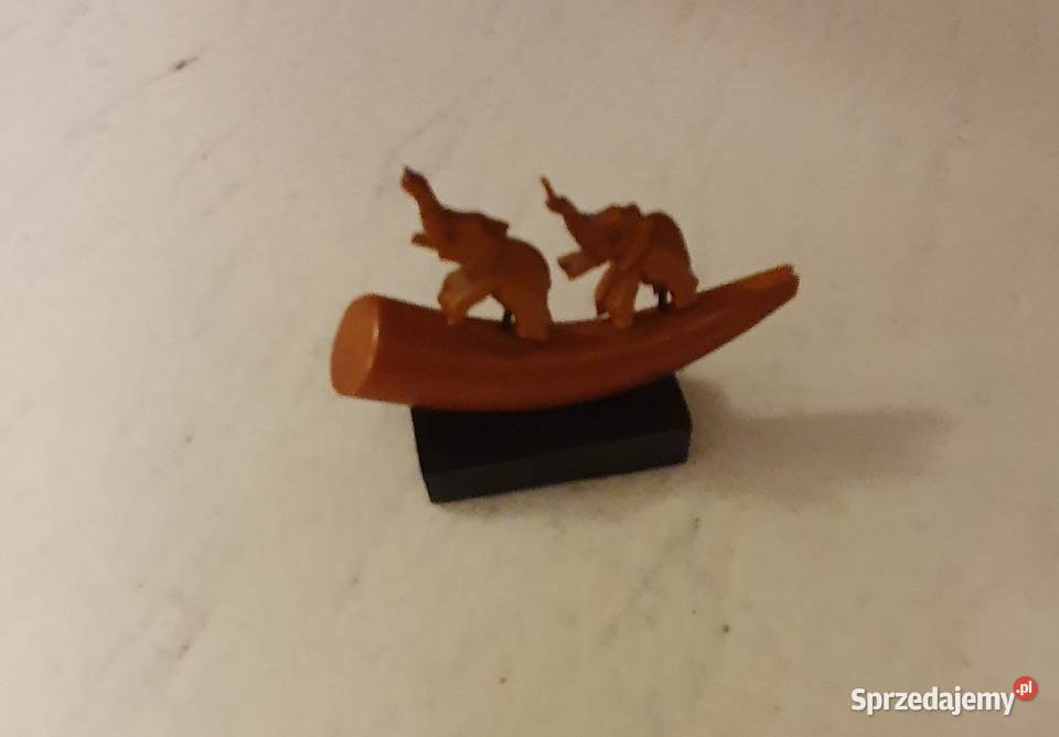 Mała figurka SŁONIKI ebonit designerskie z Lublin