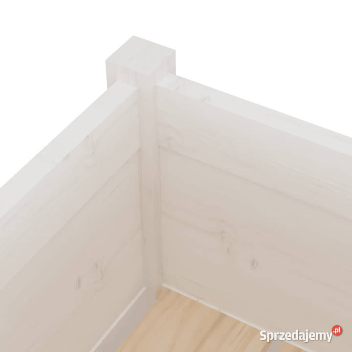 Donice ogrodowe 2 białe 70x70x70 drewno sosnowe Warszawa
