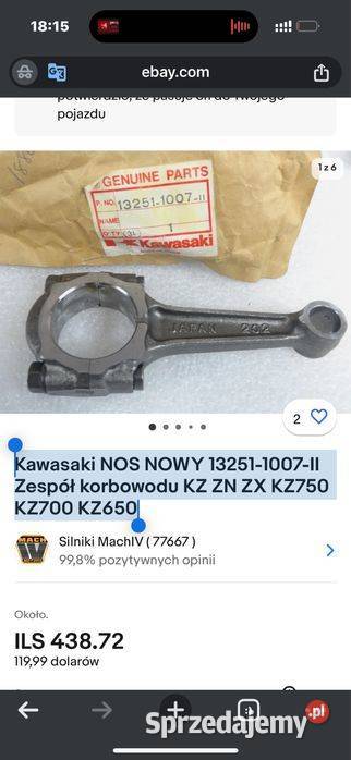 Kawasaki 132511007II Zespół korbowodu Wał KZ ZN Pozostałe Poznań