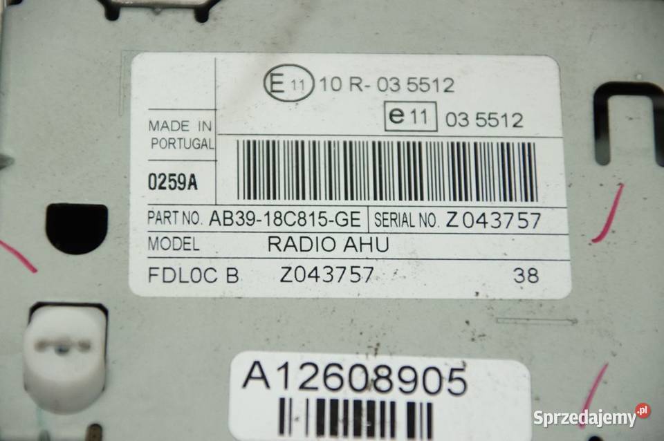 RADIO FORD RANGER V AB3918C815GE kujawsko-pomorskie