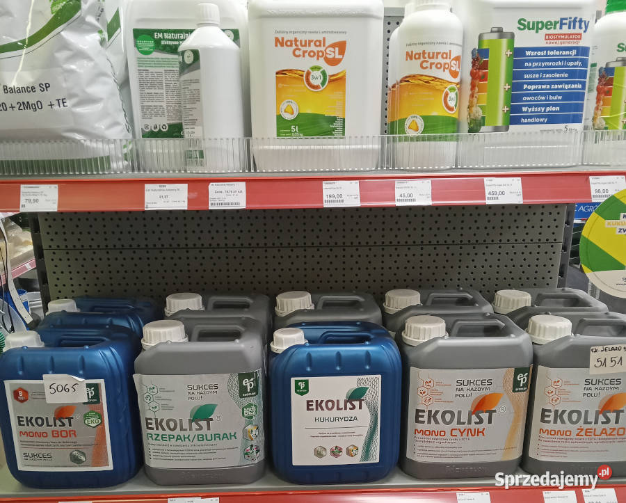 Nawóz dolistny EKOLIST mono Cynk 5l 10l 20l Słupca