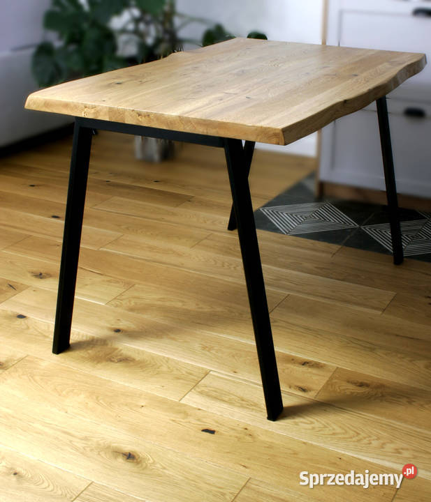 Stół dębowy na metalowych nogach styl loft Dom i Ogród Wrocław