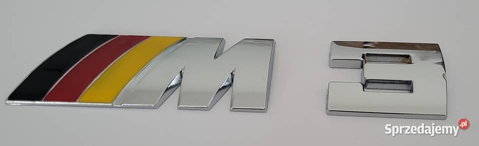 NOWY znaczek klejany M3 źółty emblemat logo