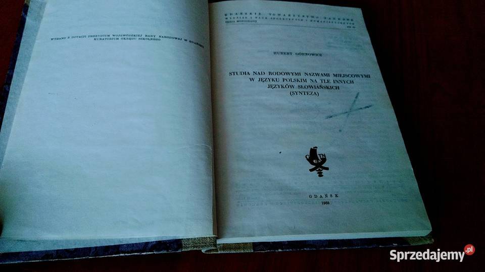 Studia rodowymi nazwami miejscowymi w języku Książki naukowe i popularnonaukowe pomorskie Gdańsk