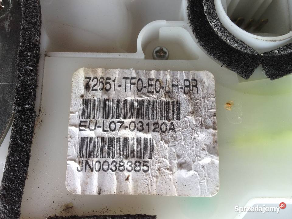 HONDA JAZZ III 3 Drzwi Lewy Tył Części Toruń