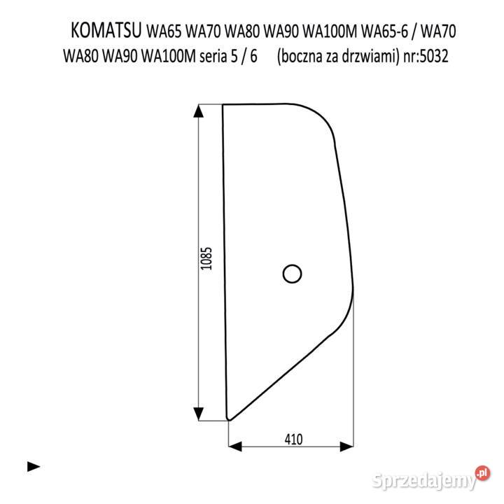 SZYBA BOCZNA Komatsu WA65 WA70 WA80 WA90 WA100 Kielce