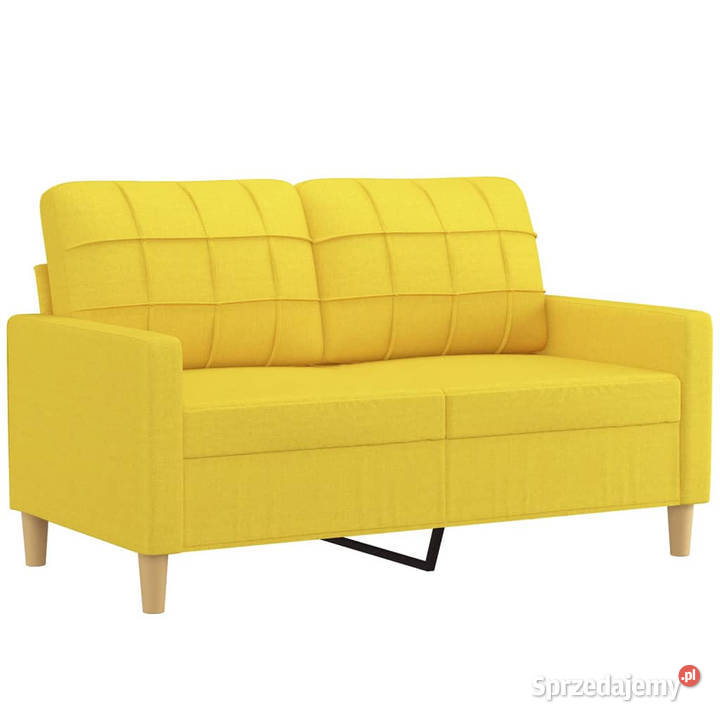 Sofa 2osobowa jasnożółta 120 tapicerowana Warszawa sprzedam