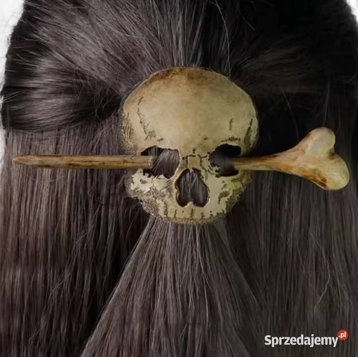 Spinka do włosów w kształcie czaszki Ząbki