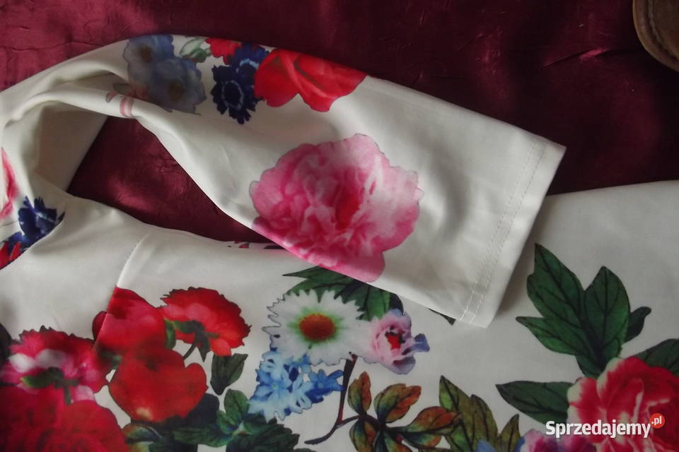 Śliczna mini sukienka kwiaty r3638 Piekary Śląskie