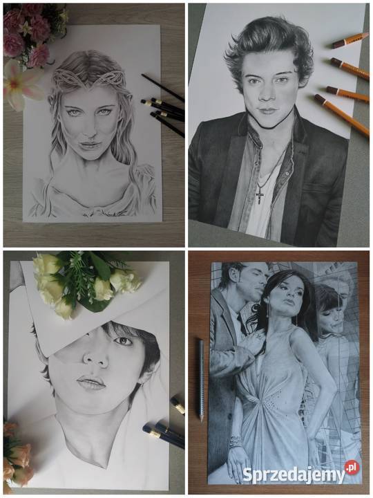 Portrety na zamówienie Rysunki Obrazy